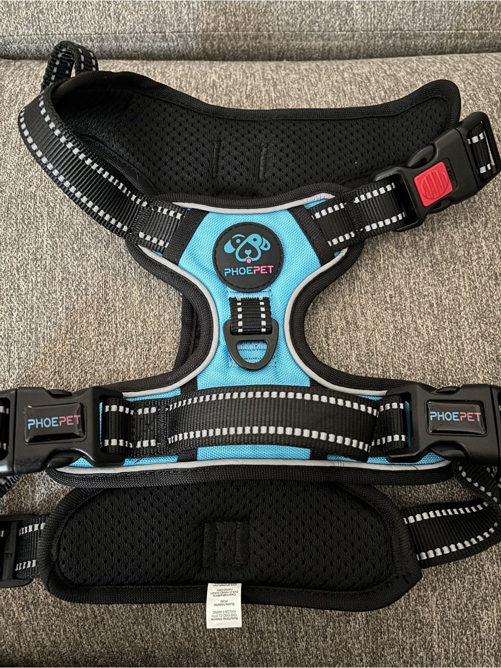 PhoePet-Blue Reflective No-Pull Dog Harness